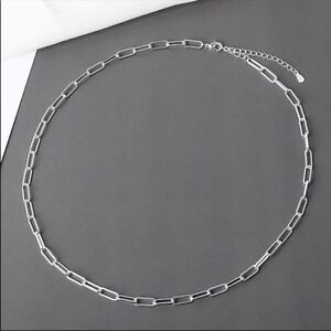 #18 ✨NEW Minimalistic 925 Sterling Silver Paperclip Chain Necklace
